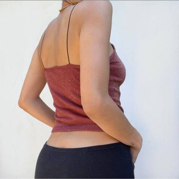 FP Movement by Free People Shimmering Brown Tank Top - Picture 4 of 7